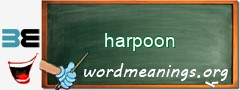 WordMeaning blackboard for harpoon